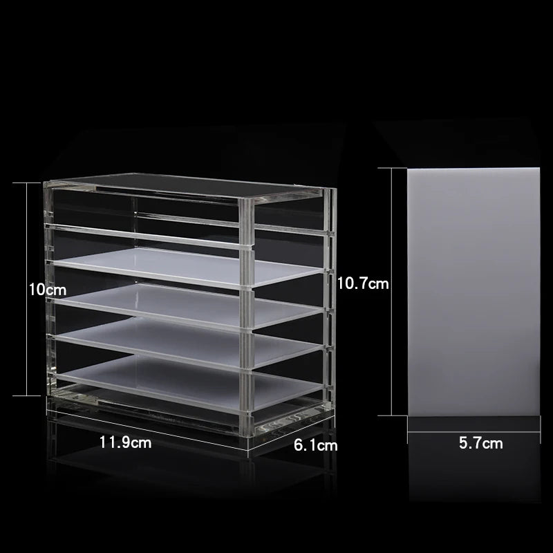 5 Layers Acrylic Pallet Lash Organizer Holder Eyelash Extension Storage Box Display Stand Makeup Tools Lashes Lifting Supplies