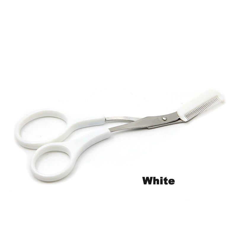 Eyebrow Trimmer Scissor with Comb Facial Eyelash Hair Removal Grooming Shaping Eyebrow Shaver Cosmetic Makeup Accessories Eyebr