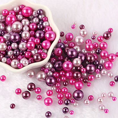 10g Random Mix 3-10mm No Hole ABS Imitation Pearl Bead For Vase Filler Makeup Brush For DIY  Jewelry Making  Decor  F0912