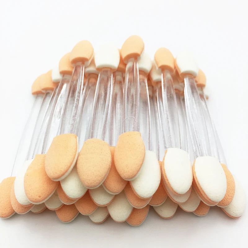 50/5PCS Disposable Eye shadow Brushes Dual Sided Sponge Nylon Makeup Eye Shadow Brushes For Cosmetic Applicator Make up Hot