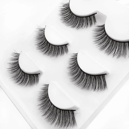 SHIDISHANGPIN 3 pairs 27 styles 3D Faux Mink Hair Soft False Eyelashes Fluffy Wispy Thick Fake Lash Handmade Eyelash Eye Makeup