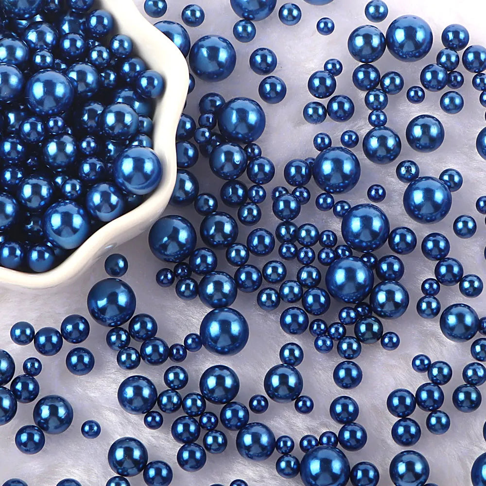10g Random Mix 3-10mm No Hole ABS Imitation Pearl Bead For Vase Filler Makeup Brush For DIY  Jewelry Making  Decor  F0912