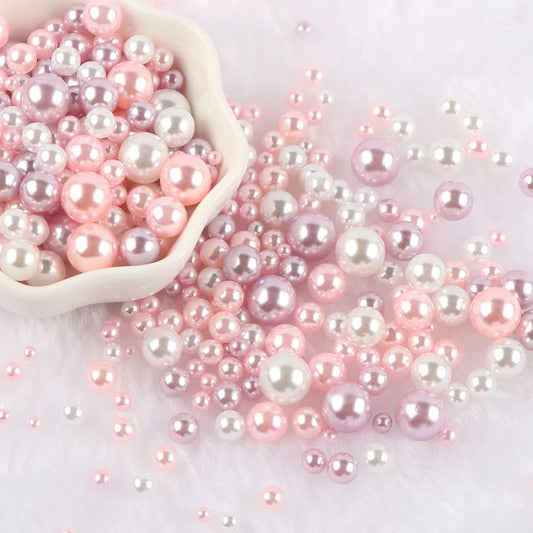 10g Random Mix 3-10mm No Hole ABS Imitation Pearl Bead For Vase Filler Makeup Brush For DIY  Jewelry Making  Decor  F0912
