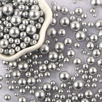 10g Random Mix 3-10mm No Hole ABS Imitation Pearl Bead For Vase Filler Makeup Brush For DIY  Jewelry Making  Decor  F0912