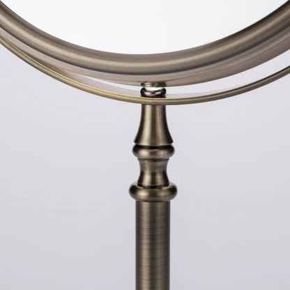 Bronze 8 inch Desktop Makeup Mirror 2-Face Metal 3X Magnifying Cosmetic Mirror make up lady's private mirrors