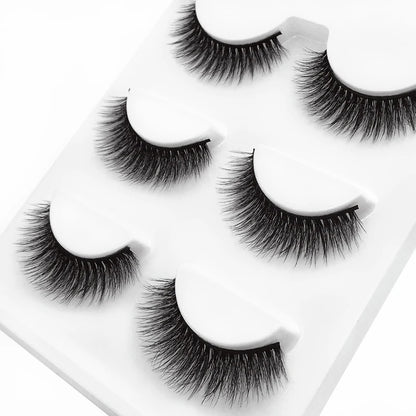 SHIDISHANGPIN 3 pairs 27 styles 3D Faux Mink Hair Soft False Eyelashes Fluffy Wispy Thick Fake Lash Handmade Eyelash Eye Makeup