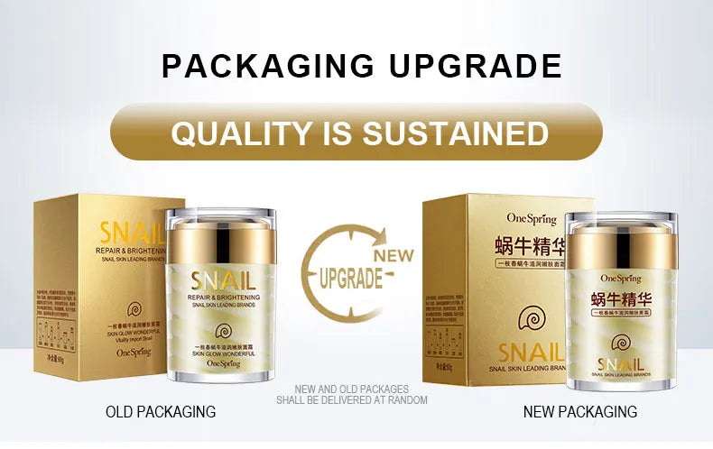 OneSpring Snail Cream Nourishing Anti Wrinkle+Gold Eye Cream Removal Dark Circles Eye Bag Repair Moisturizing Faical Skin Care
