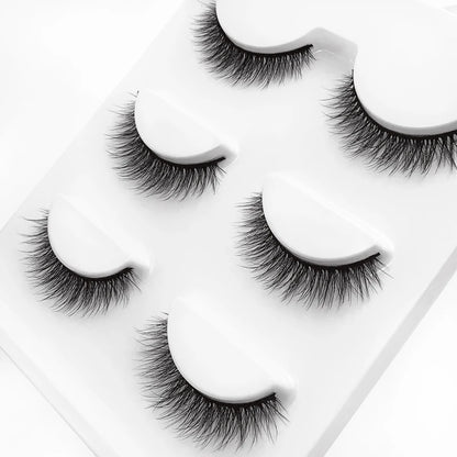 SHIDISHANGPIN 3 pairs 27 styles 3D Faux Mink Hair Soft False Eyelashes Fluffy Wispy Thick Fake Lash Handmade Eyelash Eye Makeup