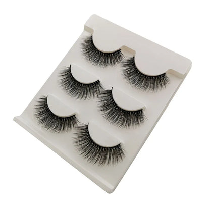 SHIDISHANGPIN 3 pairs 27 styles 3D Faux Mink Hair Soft False Eyelashes Fluffy Wispy Thick Fake Lash Handmade Eyelash Eye Makeup