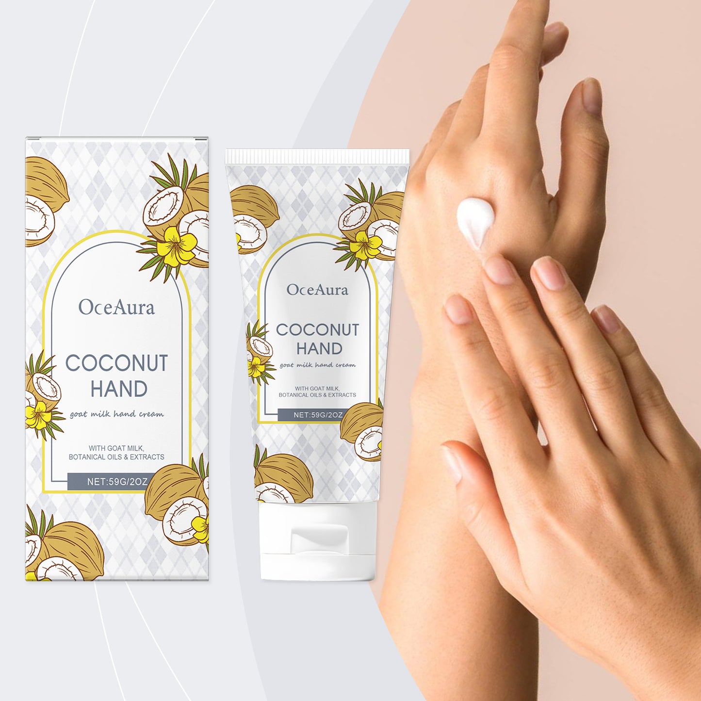 Coconut Hydrating Hand Cream Nourishing Rejuvenating Moisturizing Brightening Smoothing Soothing Anti Cracked Repair Hand Cream