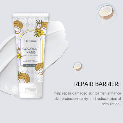 Coconut Hydrating Hand Cream Nourishing Rejuvenating Moisturizing Brightening Smoothing Soothing Anti Cracked Repair Hand Cream