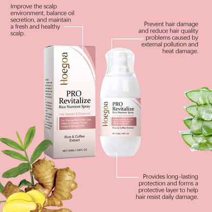 Fermented Rice Water for Hair Growth Hair Regrowth Essential Oil Scalp Treatment Hair Fall Control Serum Plant Dense Hair Spray