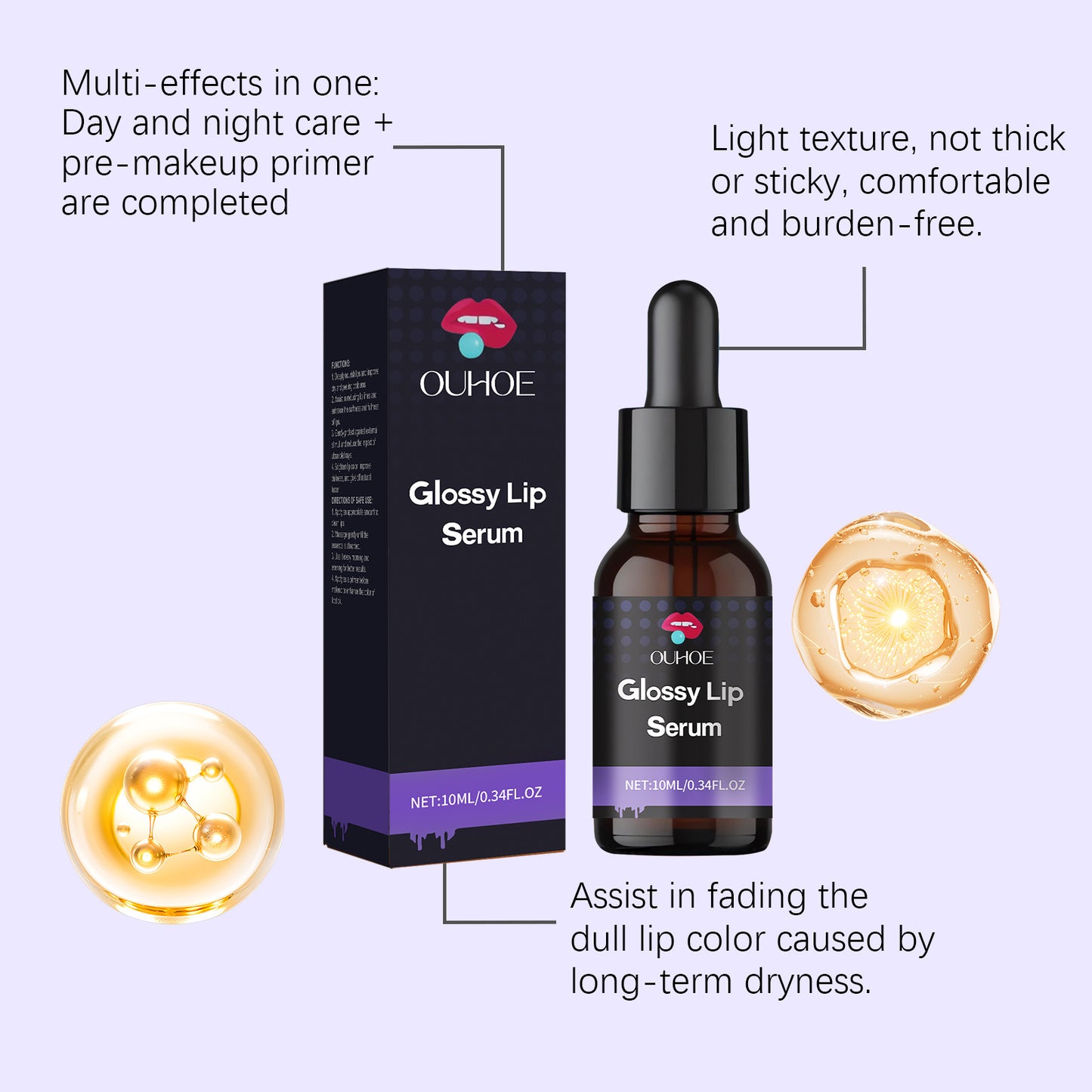 Moisturizing Lip Serum Remove Dark Lips Repair Fine Line Dryness Brighten Lightening Exfoliator Plumper Clear Lip Gloss Essence