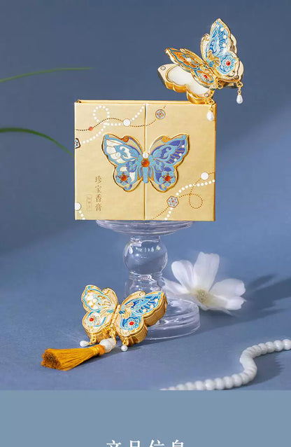 Forbidden City Butterfly Fragrance Balm (Solid) - Museum Cultural and Creative Product Ideal Gift for Weddings Birthdays