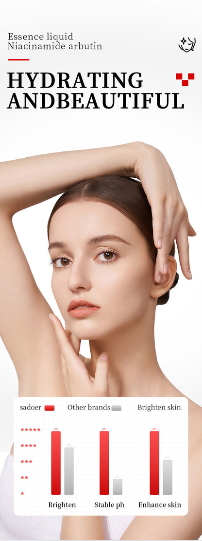Niacinamide Whiten Serum Arbutin Facial Serum Glass Clarifying Dull Skin Moisturizing Multi-Effect Brightening Korean Skin Care