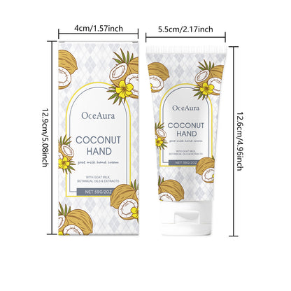 Coconut Hydrating Hand Cream Nourishing Rejuvenating Moisturizing Brightening Smoothing Soothing Anti Cracked Repair Hand Cream