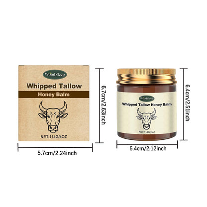 Whipped Grass Fed Beef Tallow Honey Balm Deep Hydration Face Cream Smooth Lightweight Moisturizing Nourishing Firming Skin Care