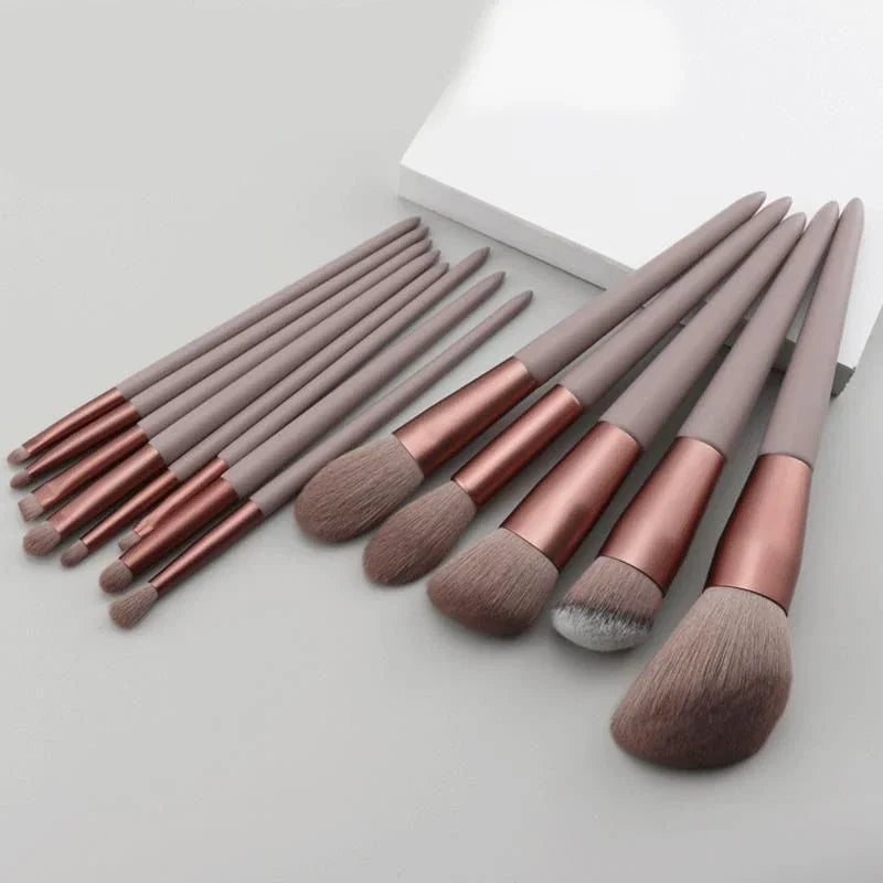 10/13PCS Makeup Brushes Set Eye Shadow Foundation Women Cosmetic Brush Eyeshadow Blush Beauty Soft Tools Bag Makeup Brush Set
