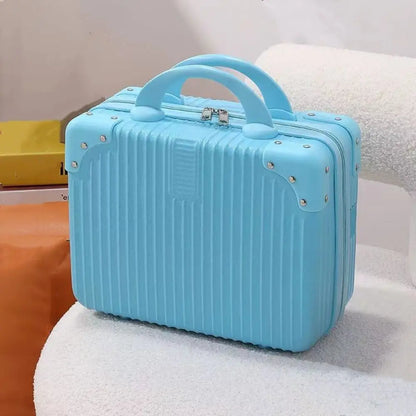 14 inch Lightweight Mini Travel Suitcase Cosmetic Box Waterproof Hand Luggage Organizer Makeup Case Protable Small Boarding Case