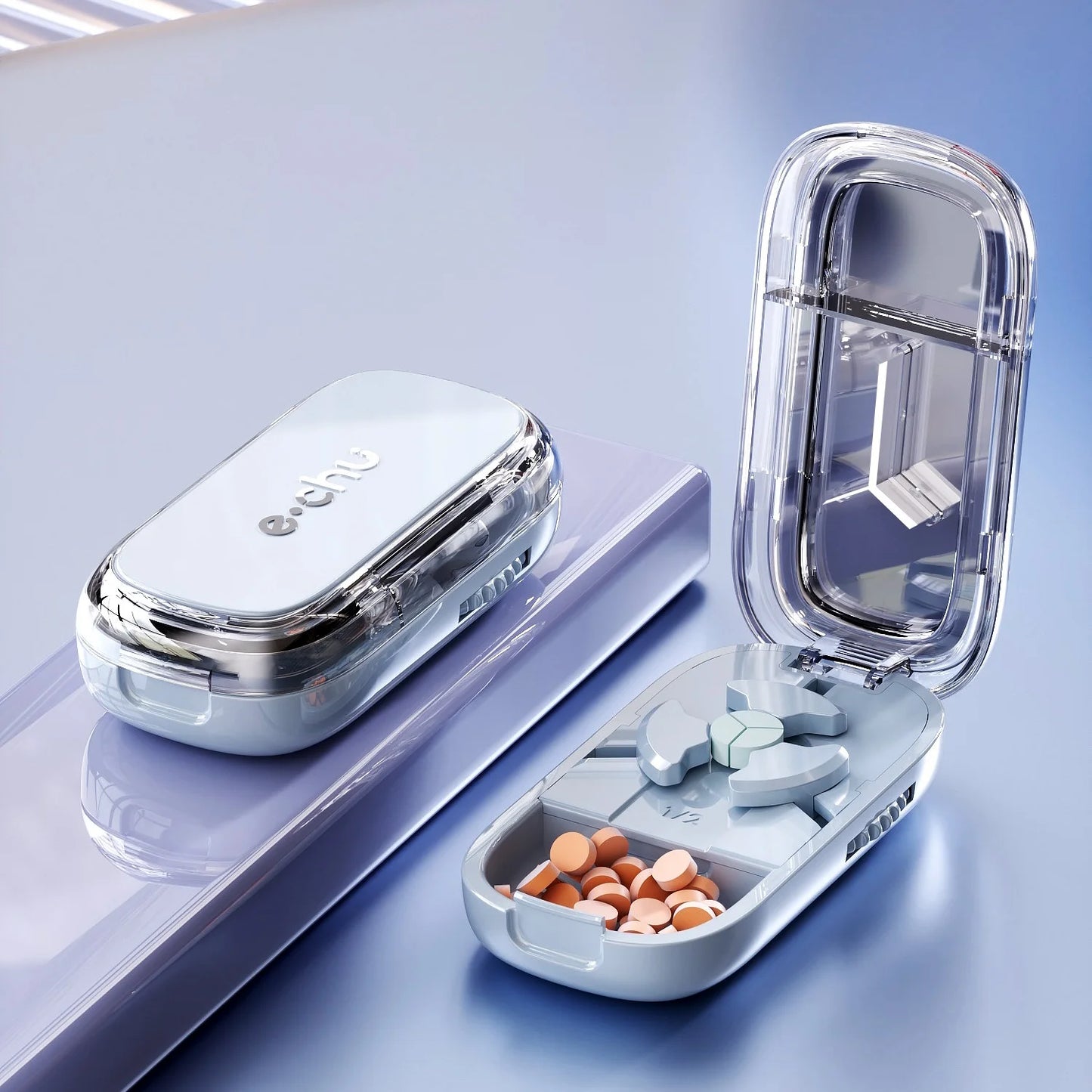 3in1 Medicine Cutter Precise Cutting Into Half / Third / Quarter Drug Divider Organizer Portable Tablet Splitting Pills Splitter