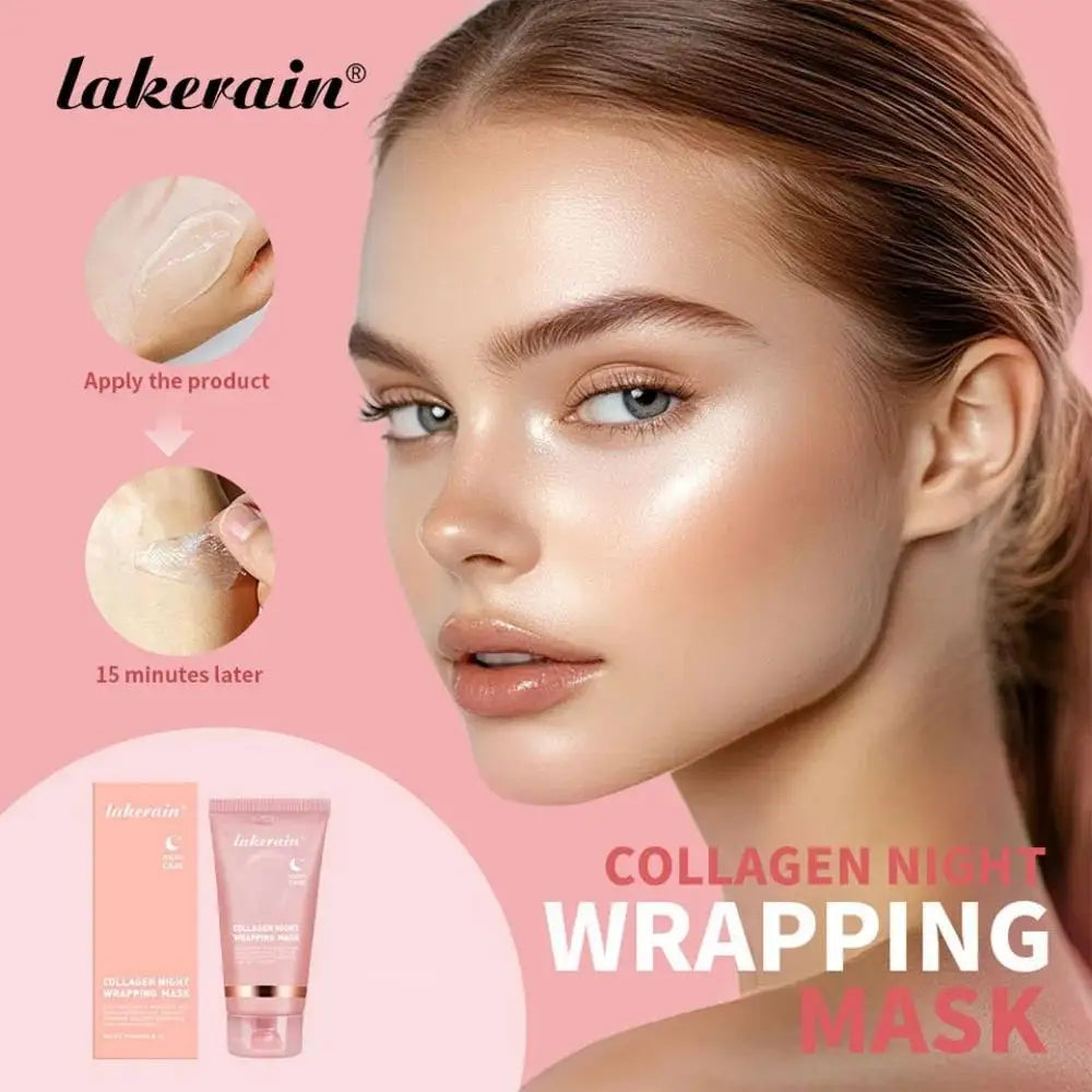 Collagen Peel Off Face Mask Deep Hydration Skin Firming Night Treatment For Youthful Glow