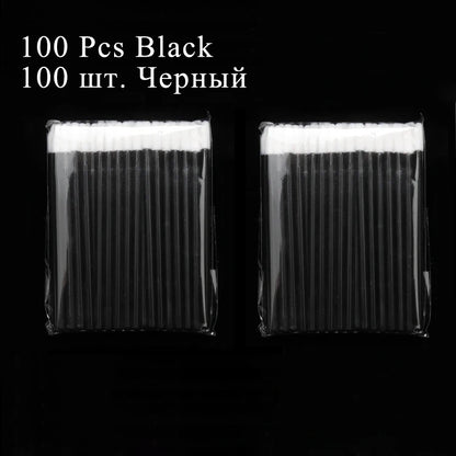 100pcs Disposable Makeup Lip Brush Lipstick Mascara Wands Applicators Eyelash Eyeshadow Lip Gloss Brushes Cosmetic Tools