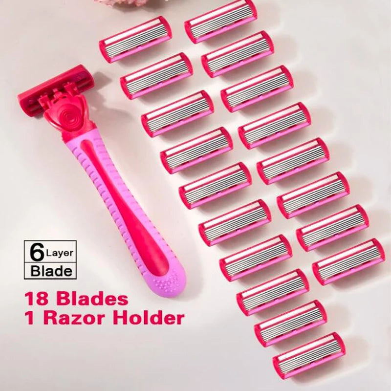 6-Layer Blades Safety Razor Fusion Straight Shaver For Men Shaving Manual Machine With Blades Shave Beard Shavette