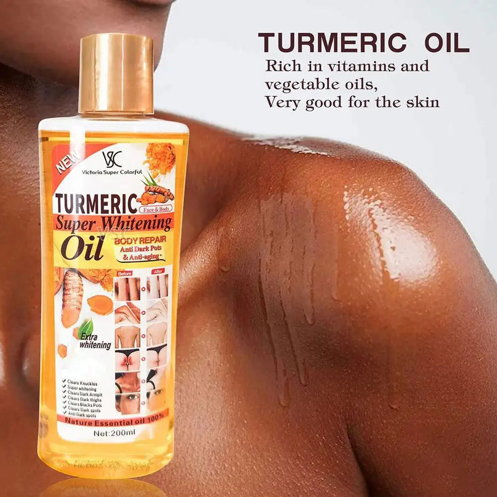 200ml Turmeric Essential Oil Facial Body Massage oil Moisturizing Diffuser Aromatherapy Brightening Smoothing Skin Care