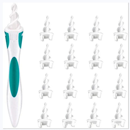 16pcs Ear Cleaning Tools Set Silicone Soft Spiral Ear Scoop Wax Removal Portable Personal Hygiene Ear Care Beauty Gadget