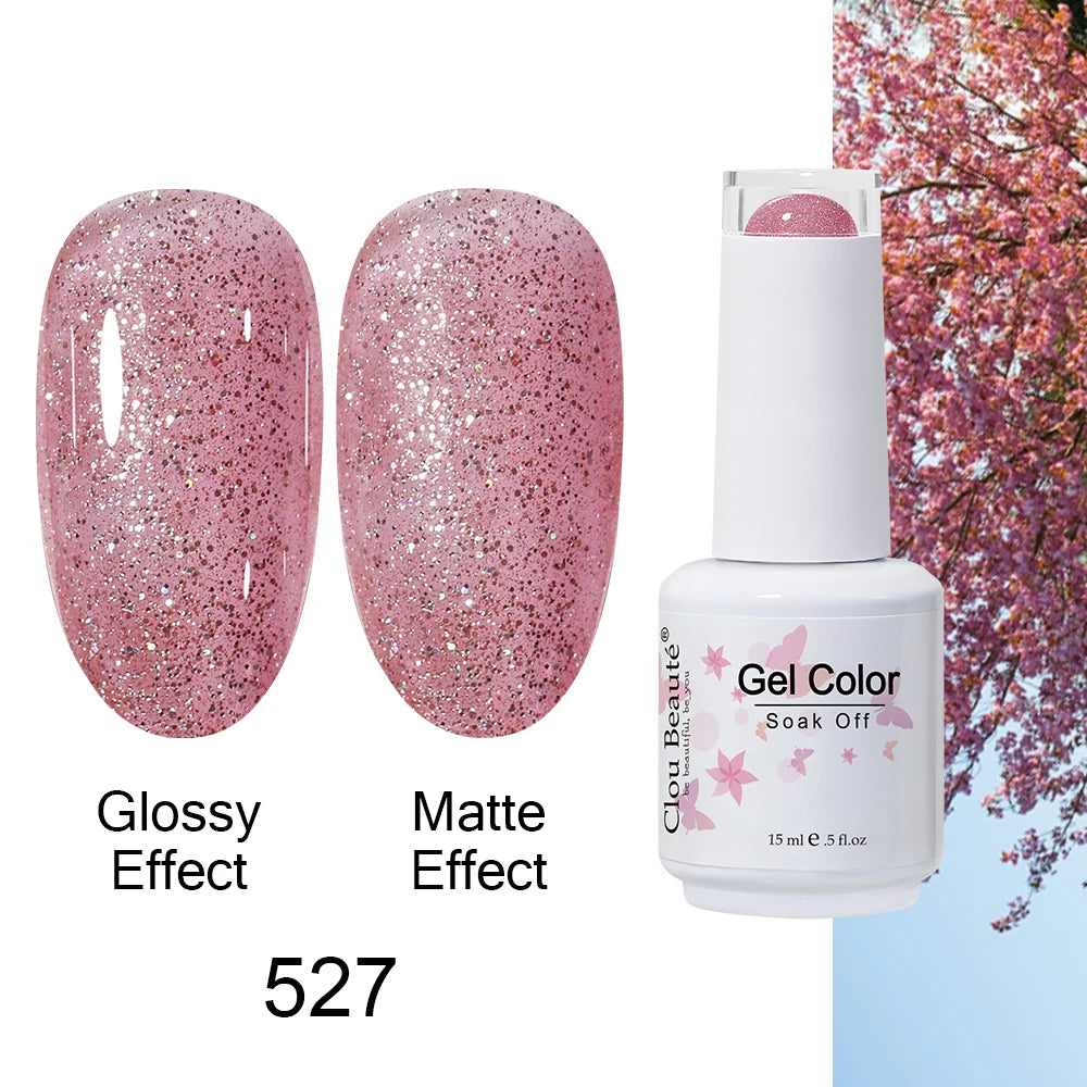 Clou Beaute 15ml Nail Gel Polish Warm Color Dark Red Brown Semi Permanent Nail Art Manicure Soak Off LED UV Varnishes Lacquer