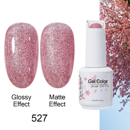 Clou Beaute 15ml Nail Gel Polish Warm Color Dark Red Brown Semi Permanent Nail Art Manicure Soak Off LED UV Varnishes Lacquer