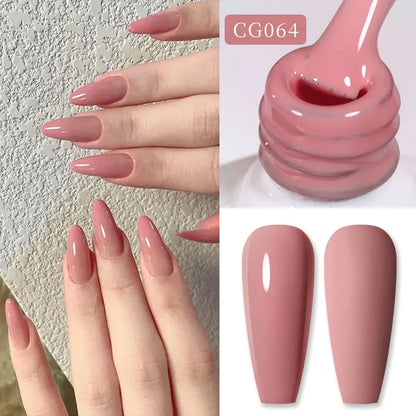 BORN PRETTY 10ml Nude Pink Gel Nail Polish Varnis Semi Permanent Nail Gel Varnish Soak Off UV Gel for Valentine's Day Gift Nails