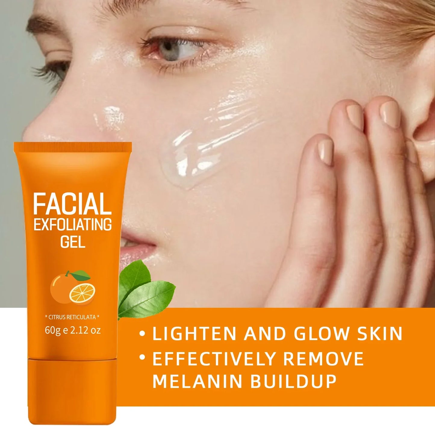 Orange Exfoliating Gel For Facial Body Gentle Orange Facial Scrub Body Cleansing Gel Dead Skin Remover Scrub Skin Cleaning