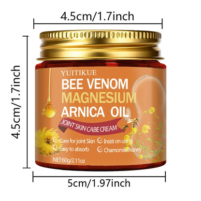 YUITIKUE Bee Venom Magnesium Arnica Oil Joint Cream - Easy Absorb Chamomile Honey Joint Skin Care Cream