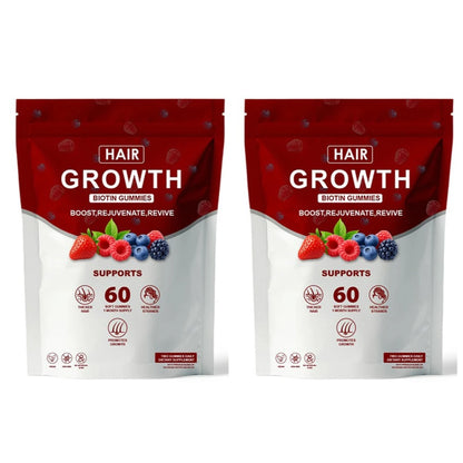 Women Hair Growth Vitamin Gummies Healthy Nourishment with Biotin Collagen Botanical Extracts Also for Skin Nail Care 60 Gummies