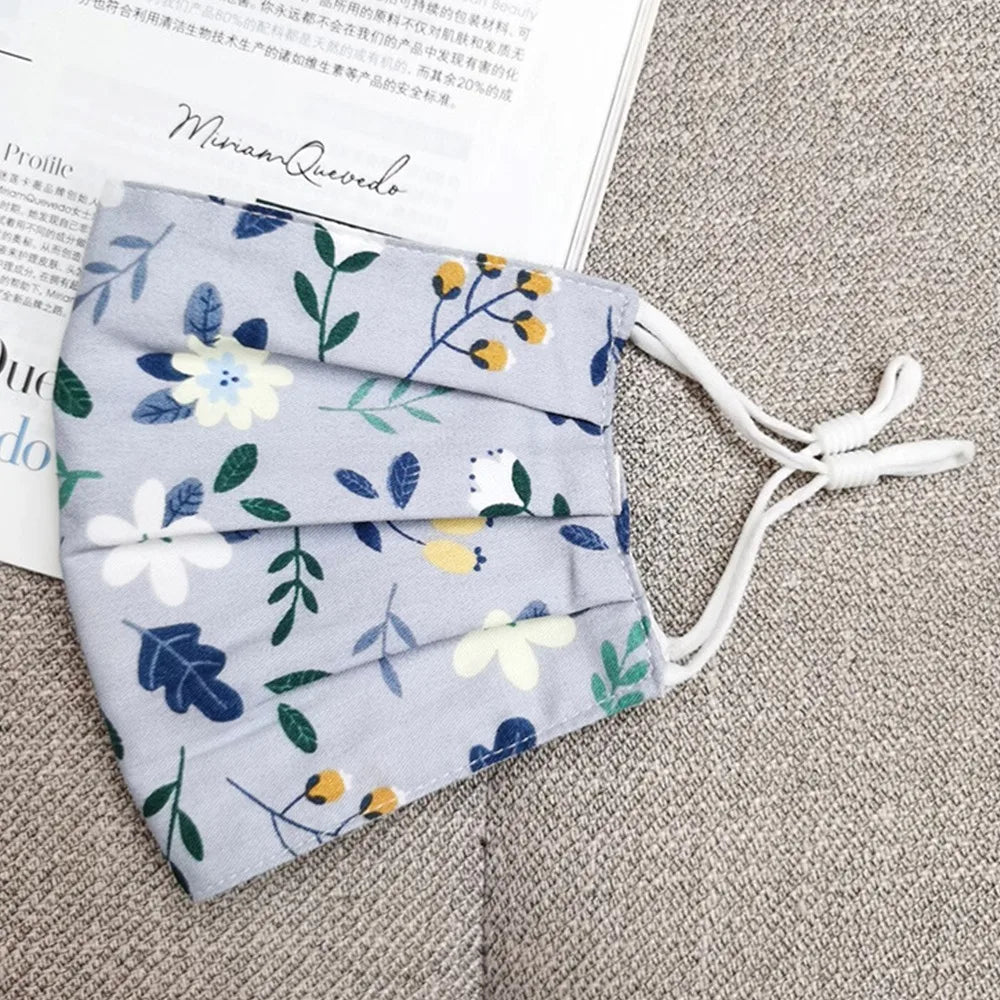 Breathable Cotton Printing Mask Fashion Washable Anti-UV Riding Face Mask Skin-Friendly Anti Dust Sunscreen Mask Outdoor Sports