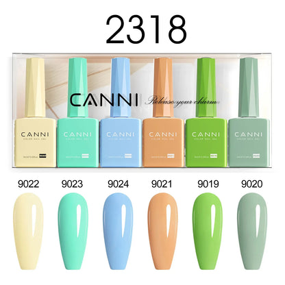 9ml CANNI TPO FREE HEMA FREE Ultra Consistency Nail Gel Polish Set Round Brush Semi Permanent Soak Off UV LED Gel Nail Kit
