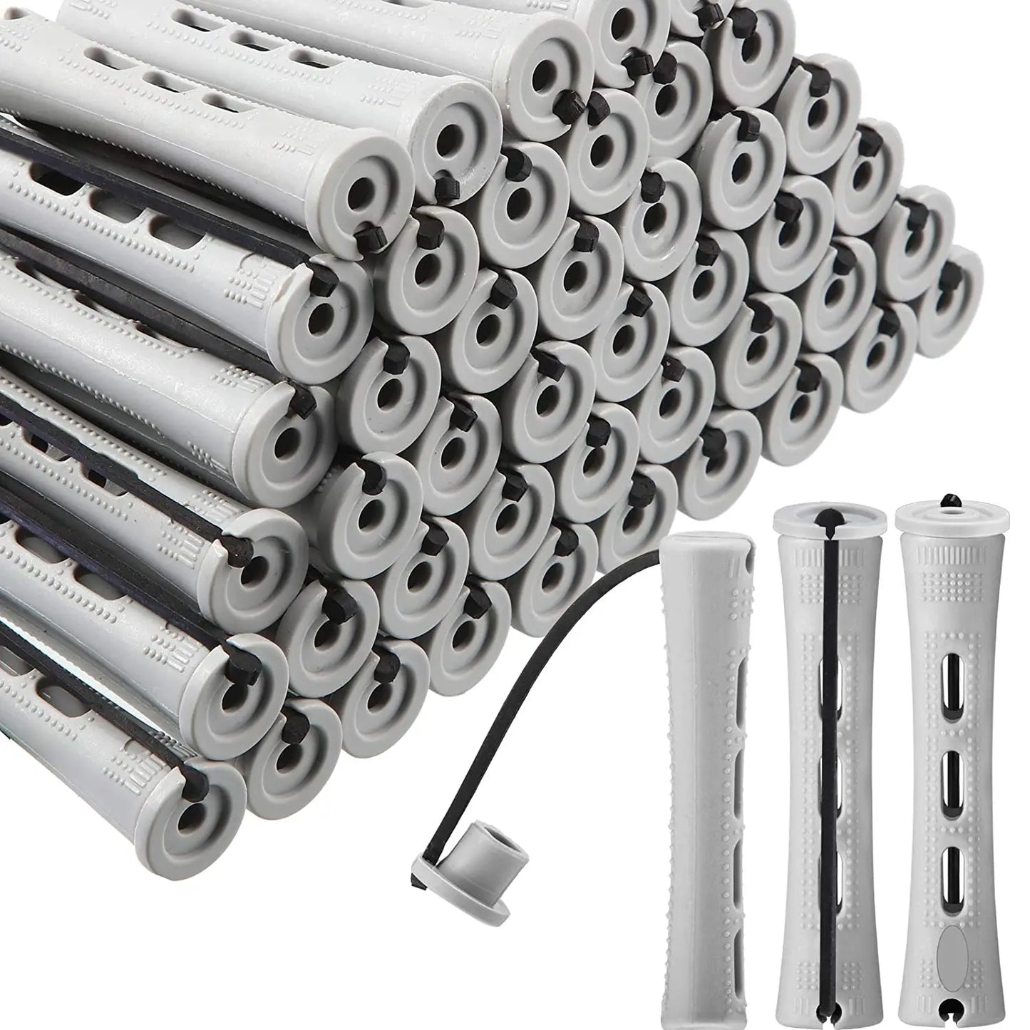 Perm Rods and 60 Pieces Hair Rollers with Hair Cold Wave Rods Hair Curler for Women Long Short Hair（8 Sizes）