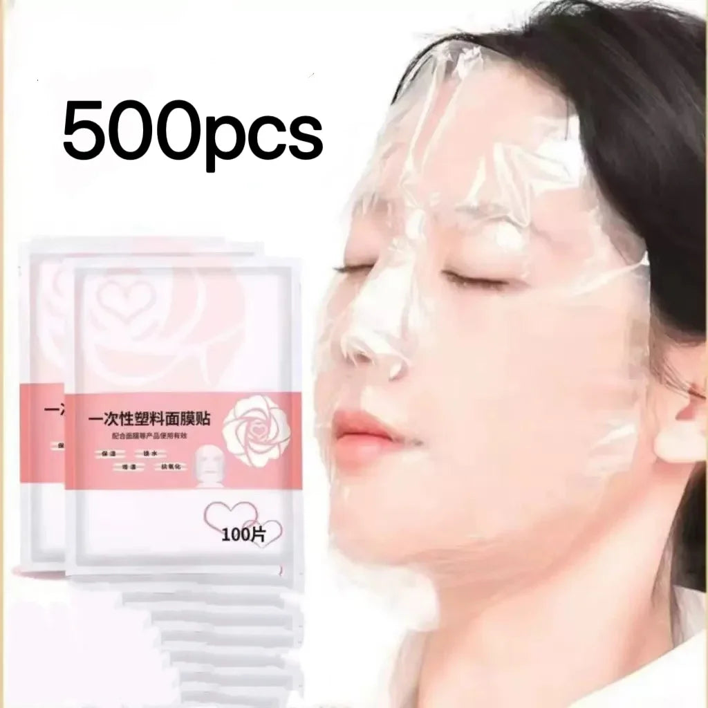 100pcs Unscented Facial Mask - Hydrating, Moisture-Paper Sheets Retentive, Disposable DIY Film Wrap for Skin Care, Softening