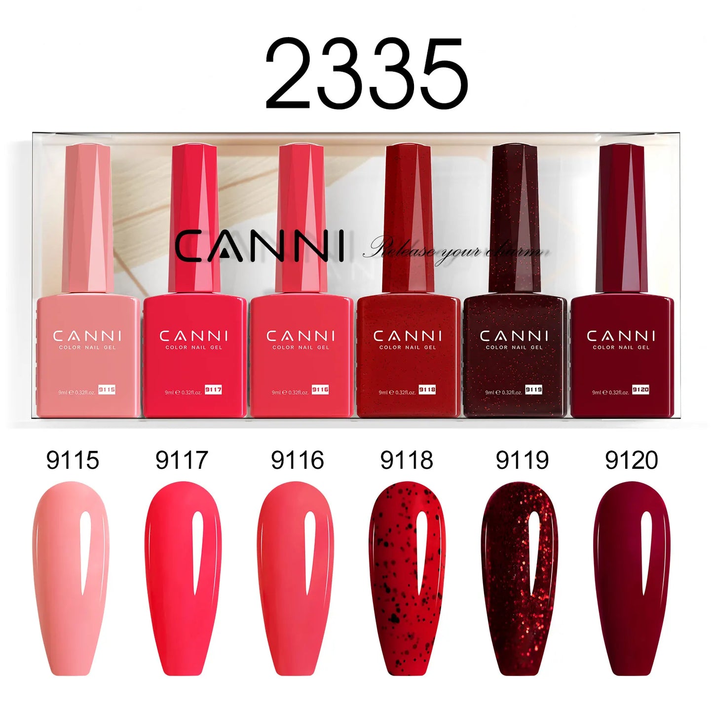 9ml CANNI TPO FREE HEMA FREE Ultra Consistency Nail Gel Polish Set Round Brush Semi Permanent Soak Off UV LED Gel Nail Kit
