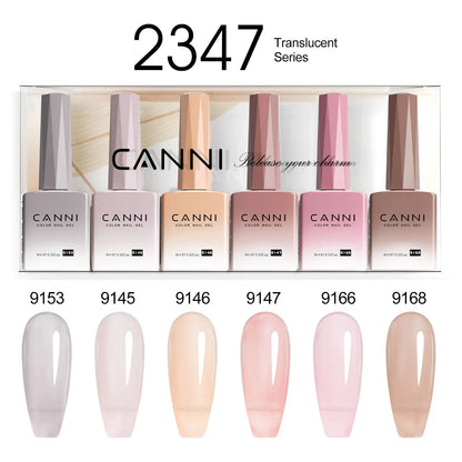 9ml CANNI TPO FREE HEMA FREE Ultra Consistency Nail Gel Polish Set Round Brush Semi Permanent Soak Off UV LED Gel Nail Kit