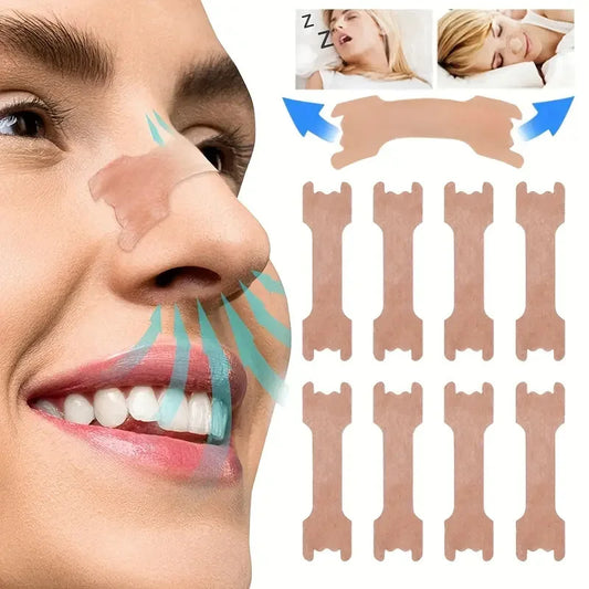50/100pcs Breath Nasal Strips Stop Snoring Anti Snore Nose Strip Better Breathing Good Sleeping Patches for Men Women Use