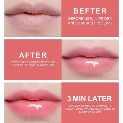 Long Lasting Color Change Lip Balm Moisturizing Hydrating Repair Lip Care Jelly Lipstick Fruity Tint Makeup