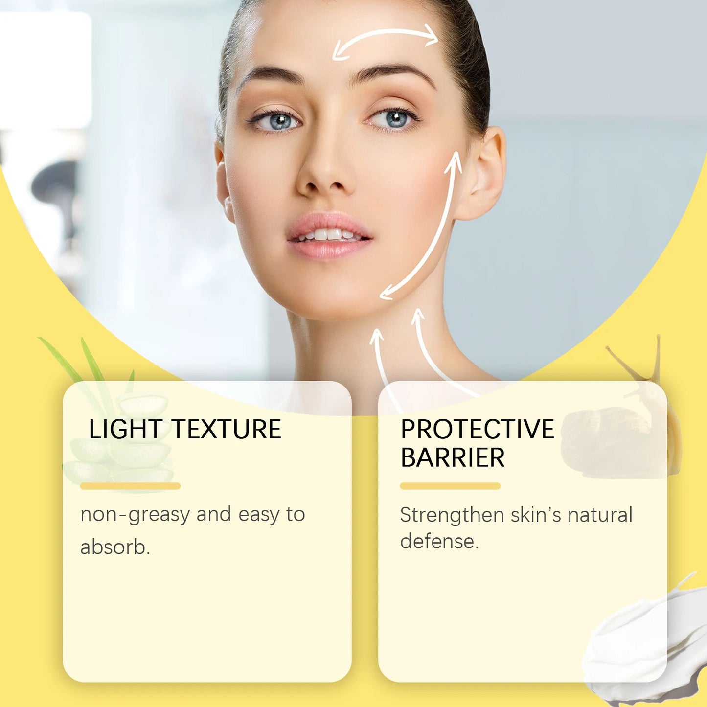 Snail Vitamin C Smear Mask Hydrating Firming Pore Refining Facial Care Fade Spots Blemishes Brightening Gentle Face Skincare