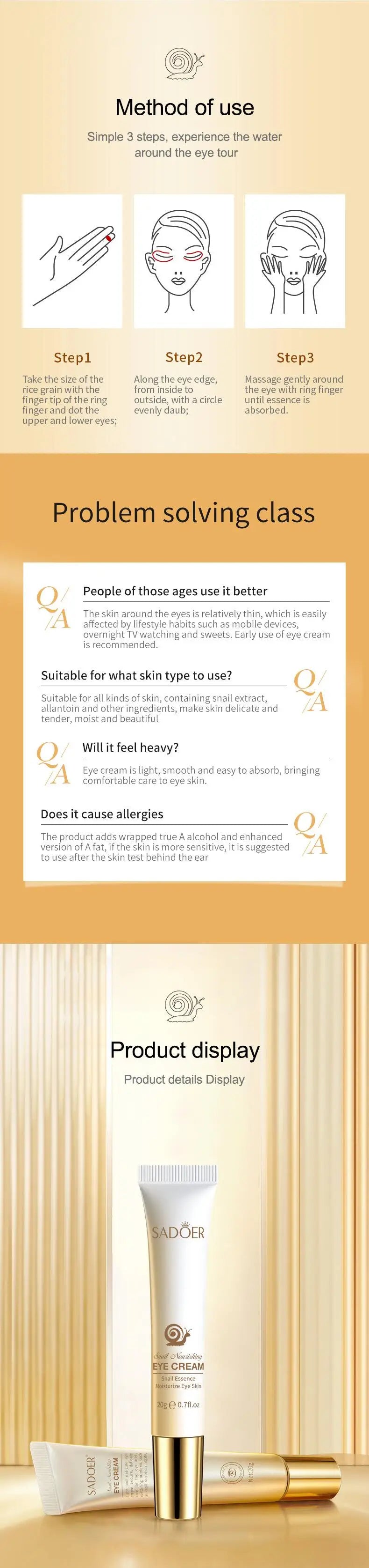 Instant Eye Bag Removal Cream Collagen Removal Wrinkles Lifting Fade Fine Lines Moisturizing Brightening Anti Puffiness Eye Care