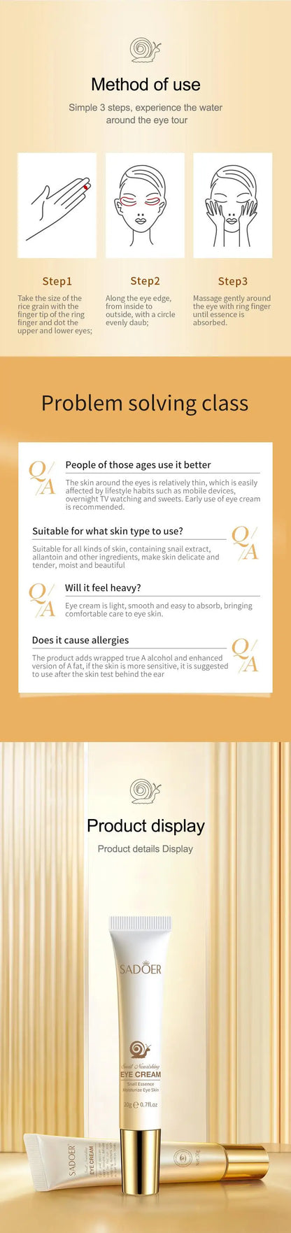Instant Eye Bag Removal Cream Collagen Removal Wrinkles Lifting Fade Fine Lines Moisturizing Brightening Anti Puffiness Eye Care