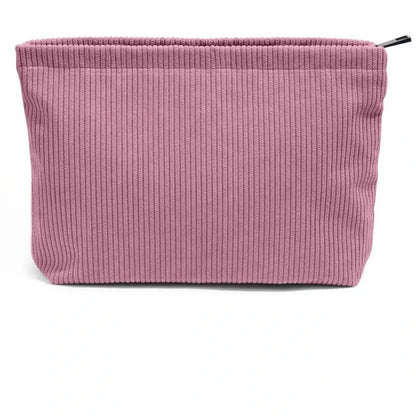 Corduroy Travel Cosmetic Bag Portable Makeup Storage Bag Purses Women Large Capacity Zipper Make Up Organizer Storage Clutch