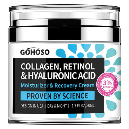 ENVISHA Skin Care Collagen Retinol Hyaluronic Acid Face Cream Firming Whitening Anti-Aging Wrinkle Moisturizing Hydrating