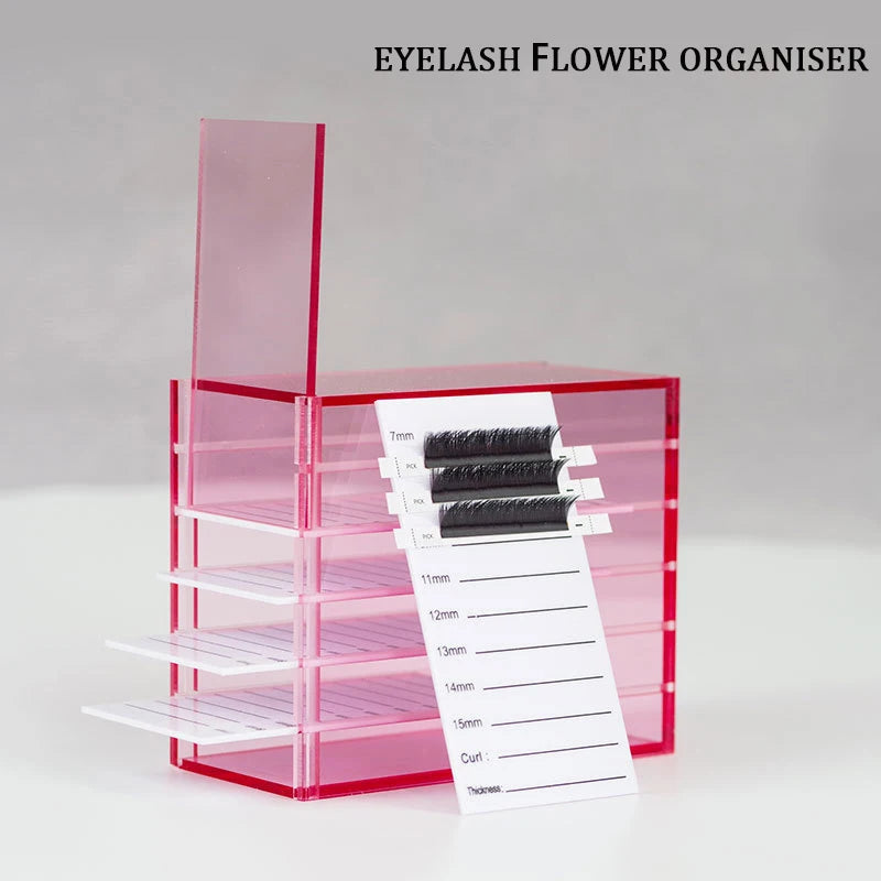 Wholesale Eyelash Extensions Storage Box 5 Layers Acrylic Pallets Holders Lash Organizer False Eyelashes  Makeup Tools Supplies