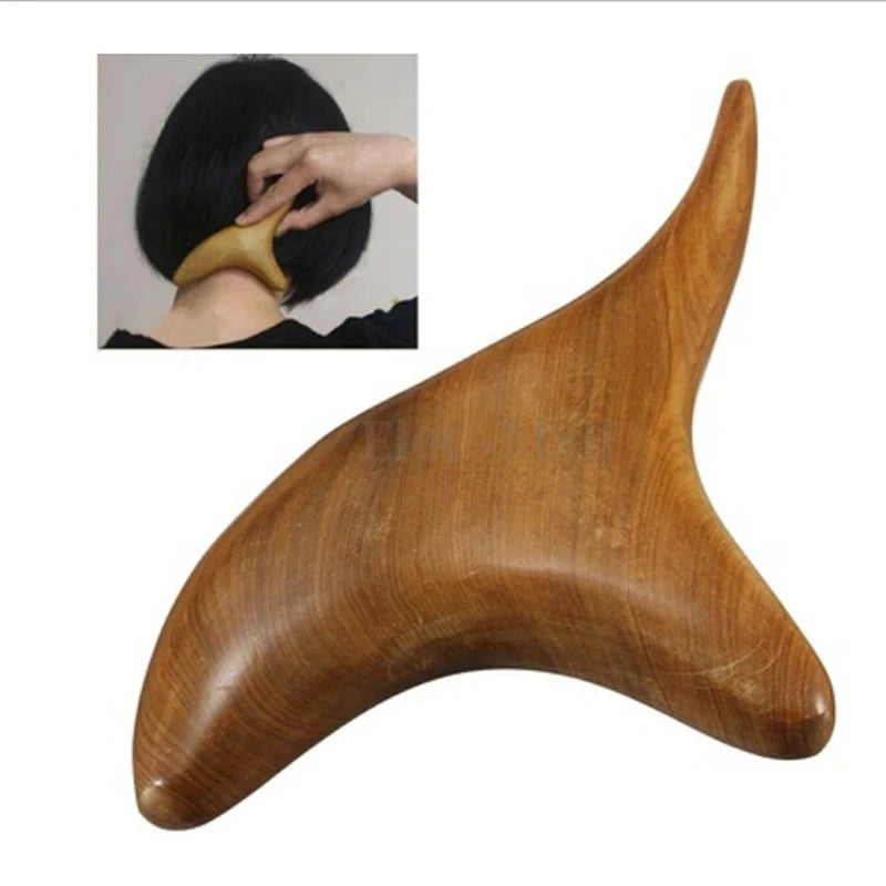 Camphor Wood Trigonometric Massage Cone Wooden Lymphatic Massage Stick Foot Massager Gua Sha Board Acupuncture Pen Stick